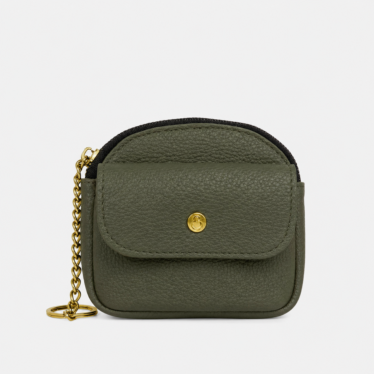 Pocket Oliva Pelle Martellata Oro