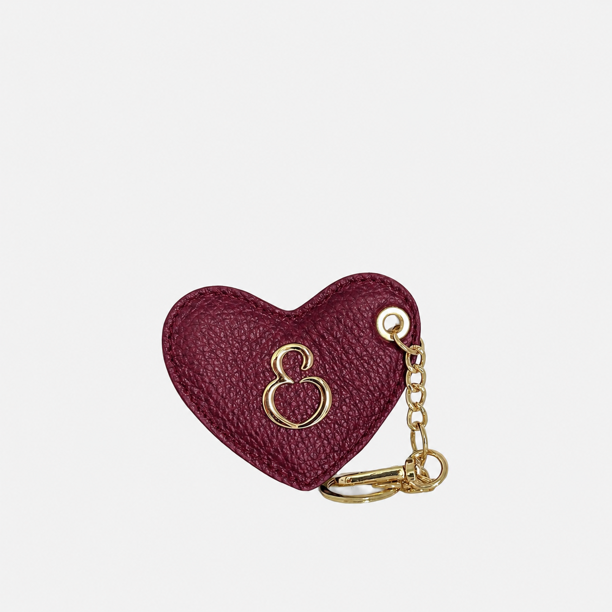 Porta Chiavi Love Amarena Pelle Martellata Oro