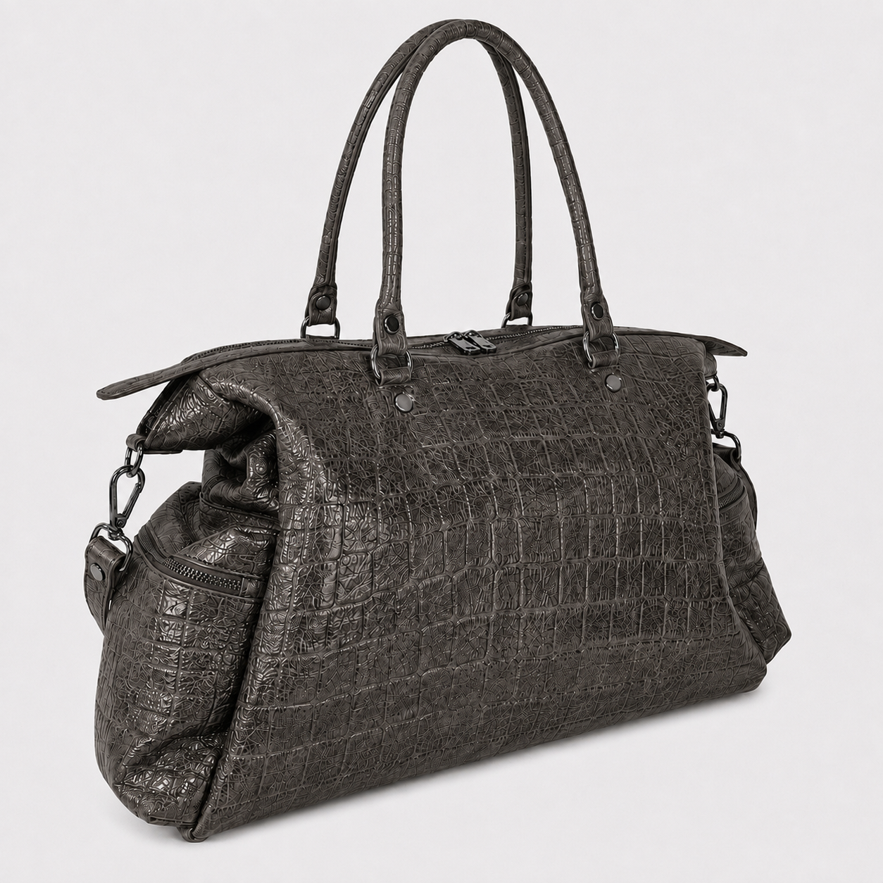 Borsa a Sacca Stella Taurus Cocco stampato Dark