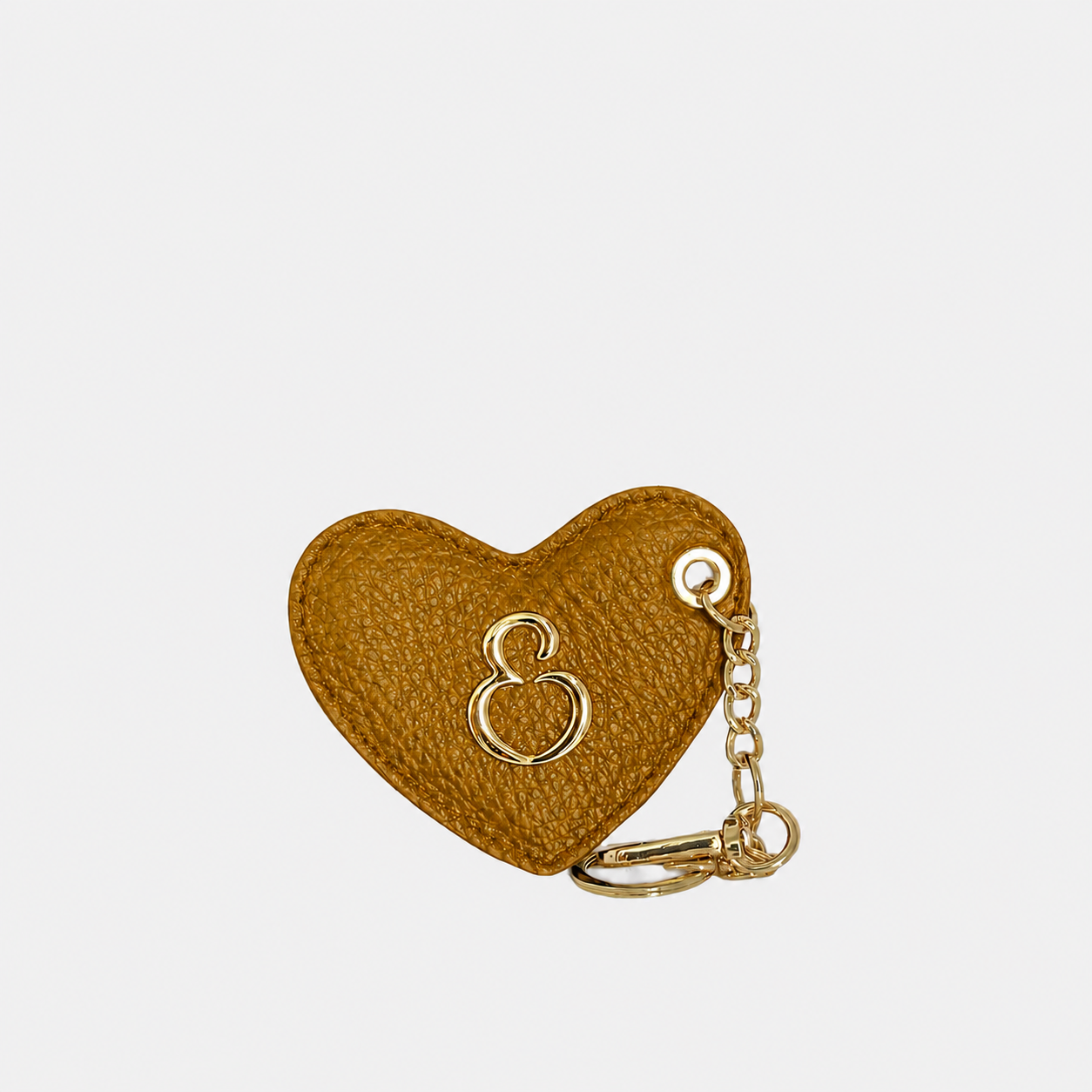 Porta Chiavi Love Curry Pelle Martellata Oro