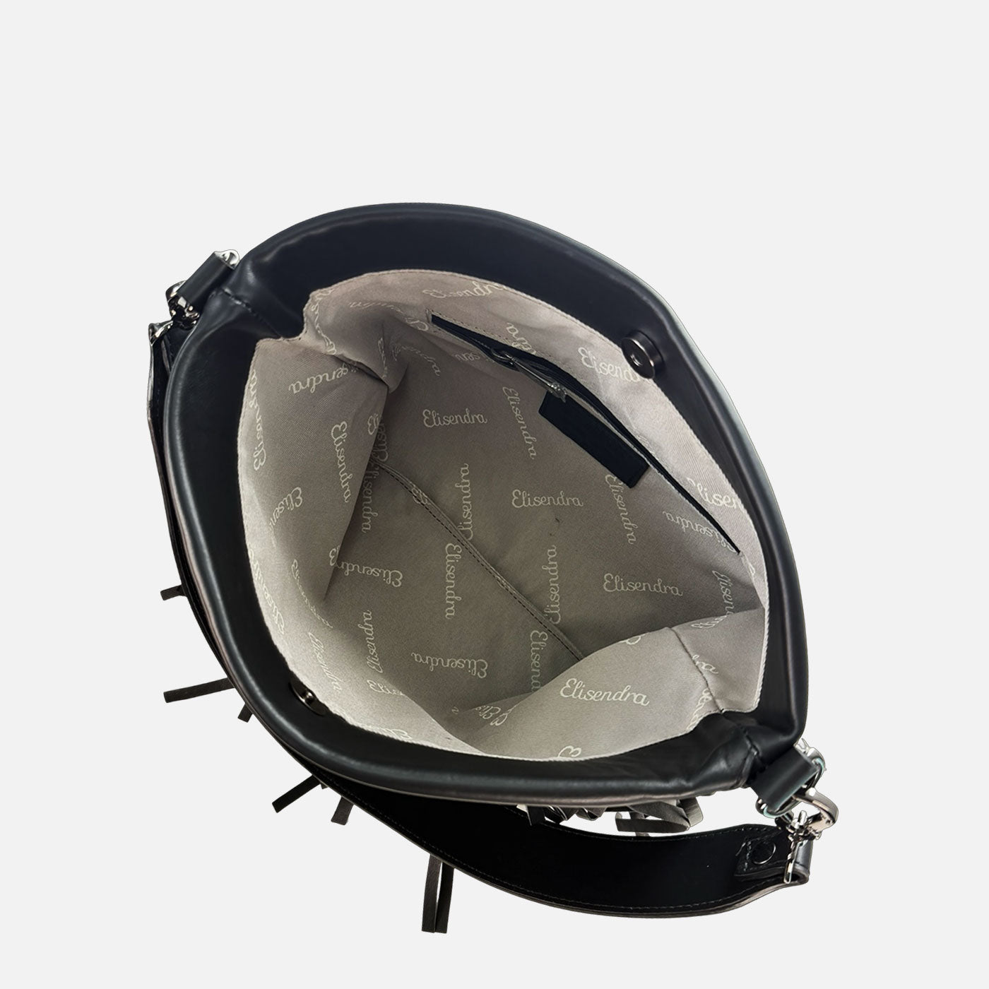 Borsa a spalla Ameliè Nera Pelle Vitello Dark