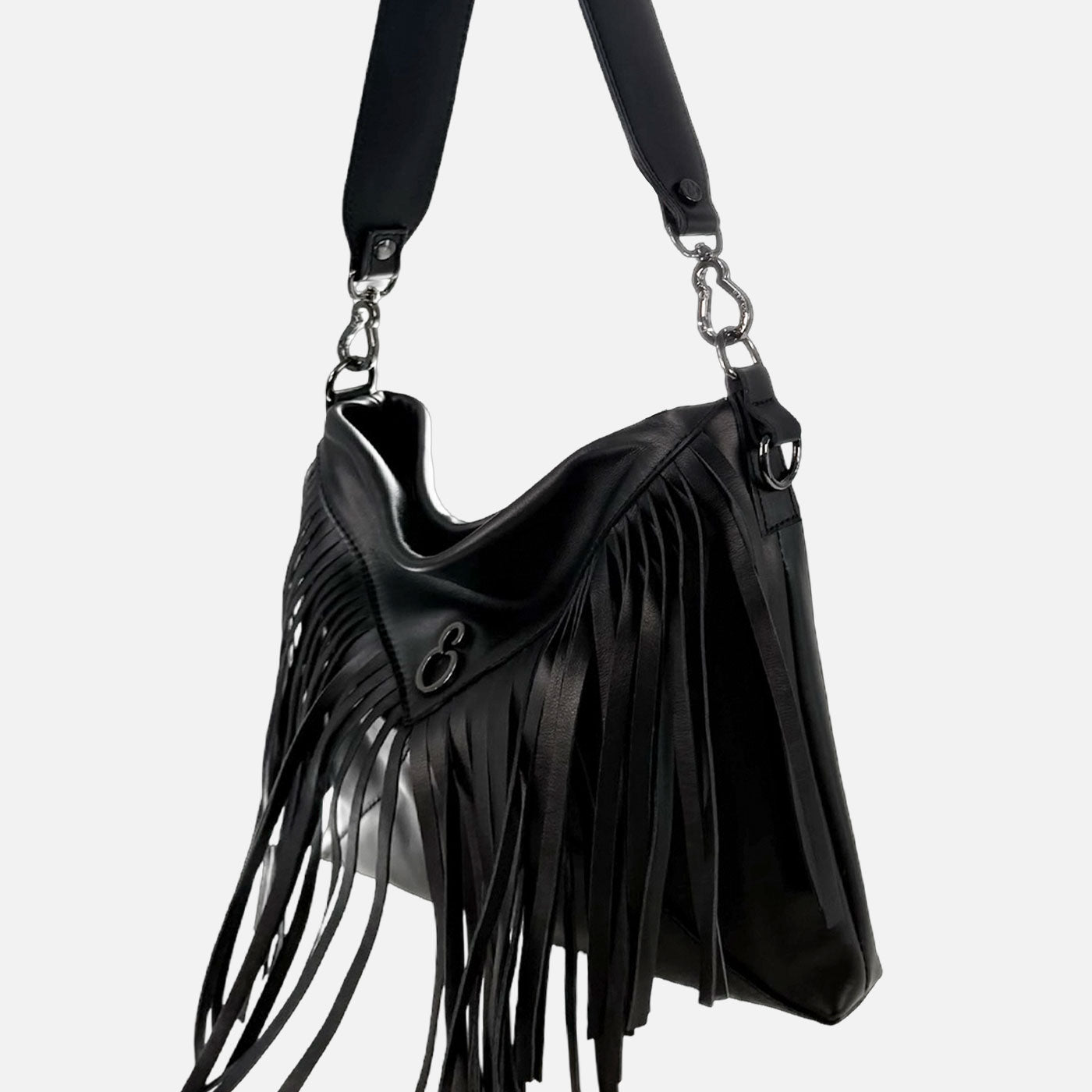 Borsa a spalla Ameliè Nera Pelle Vitello Dark