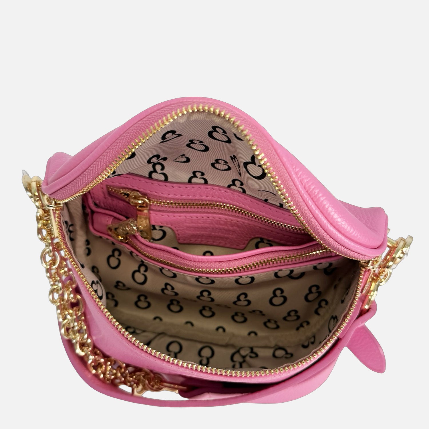 Marsupio Aurora Pelle Martellata Cotton Candy Oro