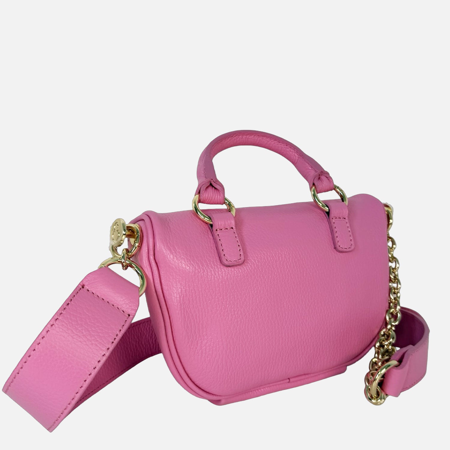 Marsupio Aurora Pelle Martellata Cotton Candy Oro