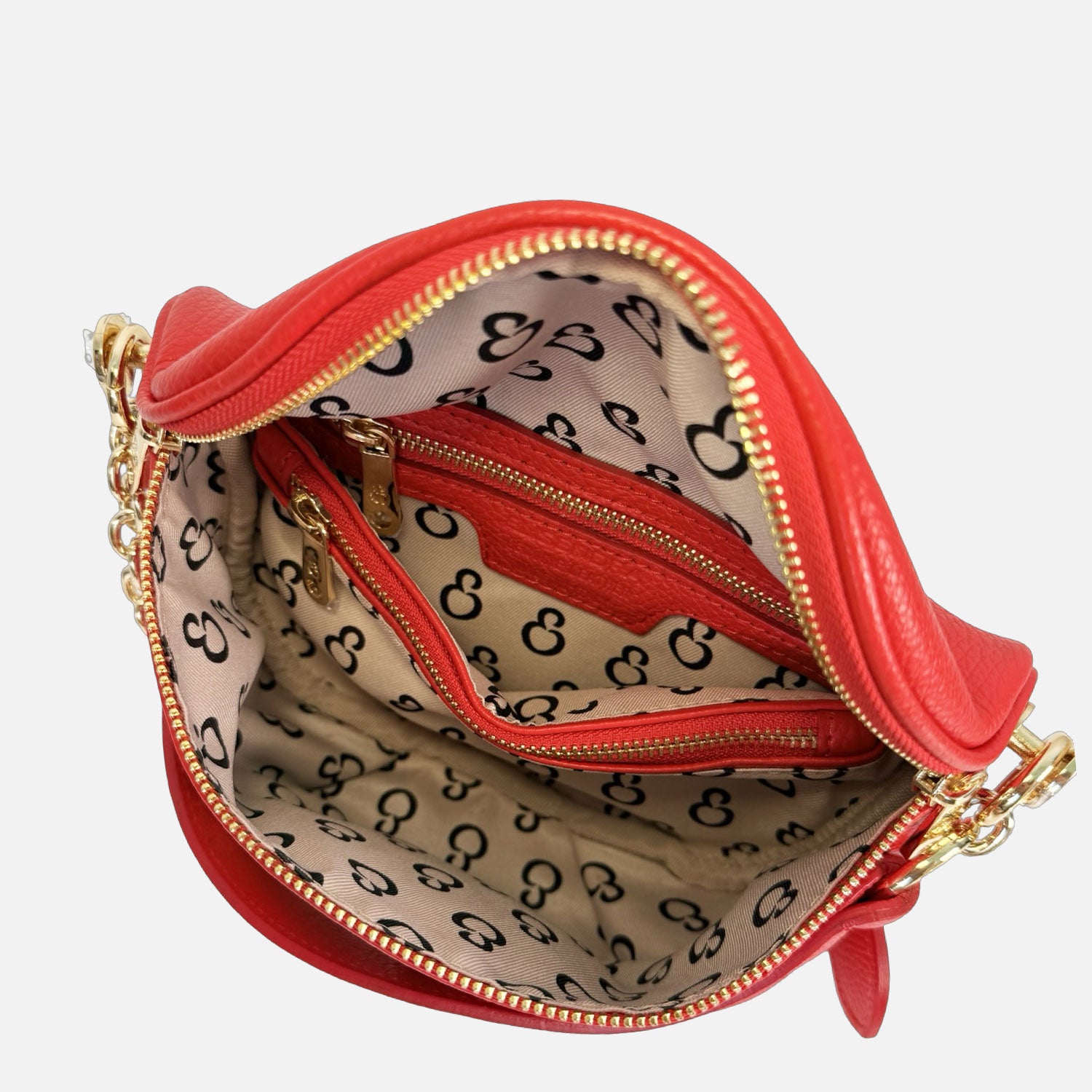 Marsupio Aurora Pelle Martellata Rosso Oro