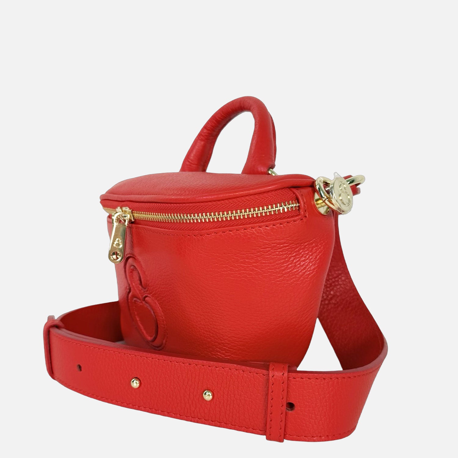 Marsupio Aurora Pelle Martellata Rosso Oro