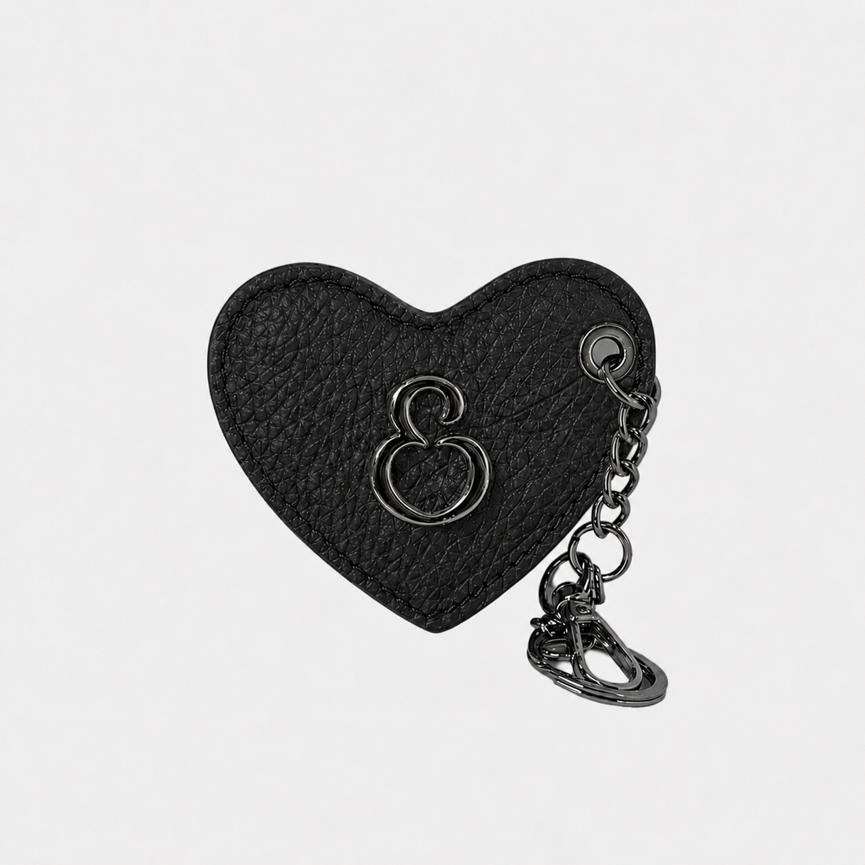 Porta Chiavi Love Nero Pelle Martellata Dark
