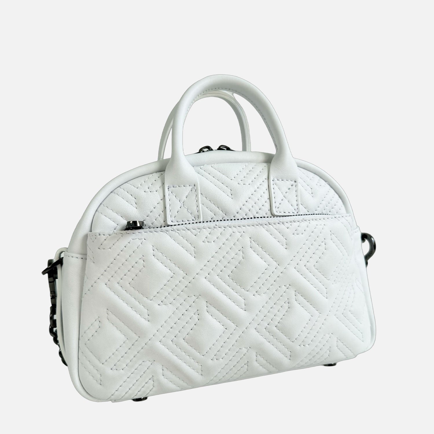 Borsa a spalla Benny Meringa Pelle Liscia Trama geometrica Dark