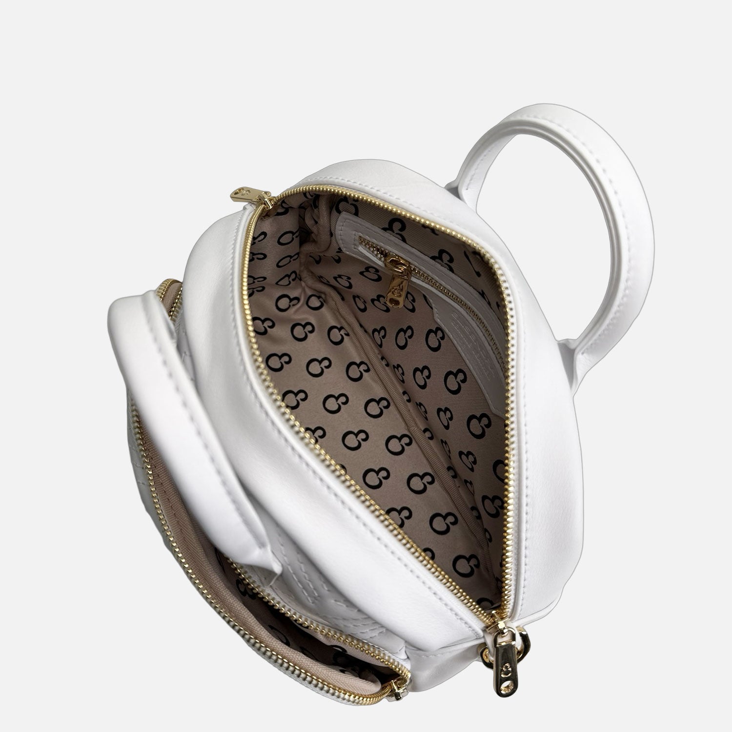 Borsa a spalla Benny Meringa Pelle Liscia Trama geometrica Oro