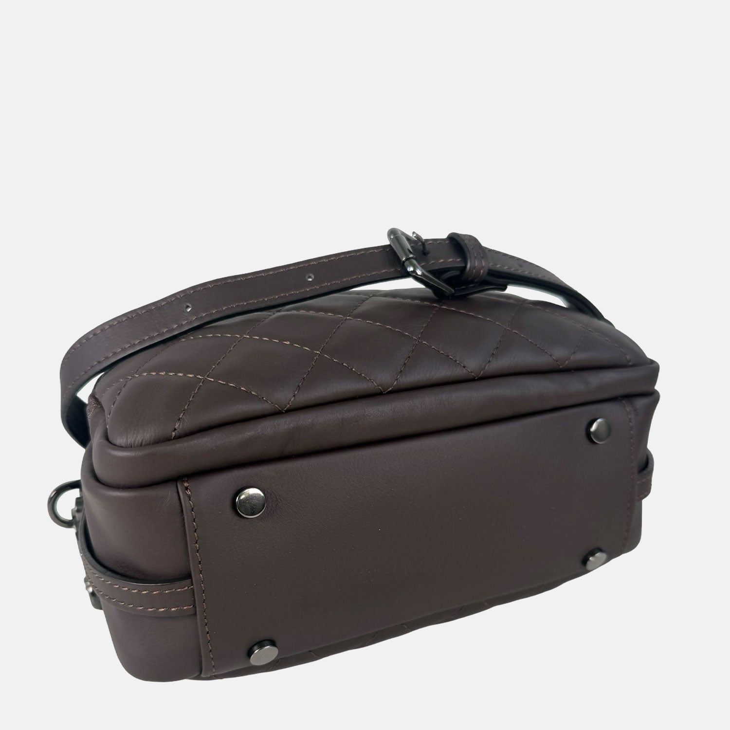 Borsa a mano Benny Cioccolato Savage Pelle Liscia Matelassé Dark