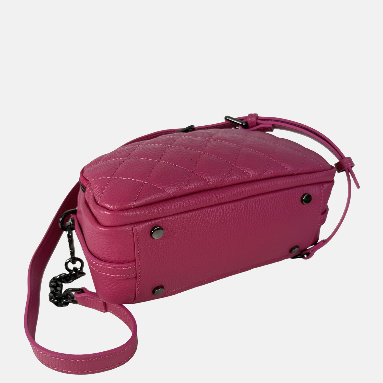 Borsa a mano Benny Lampone Pelle Martellata Dark