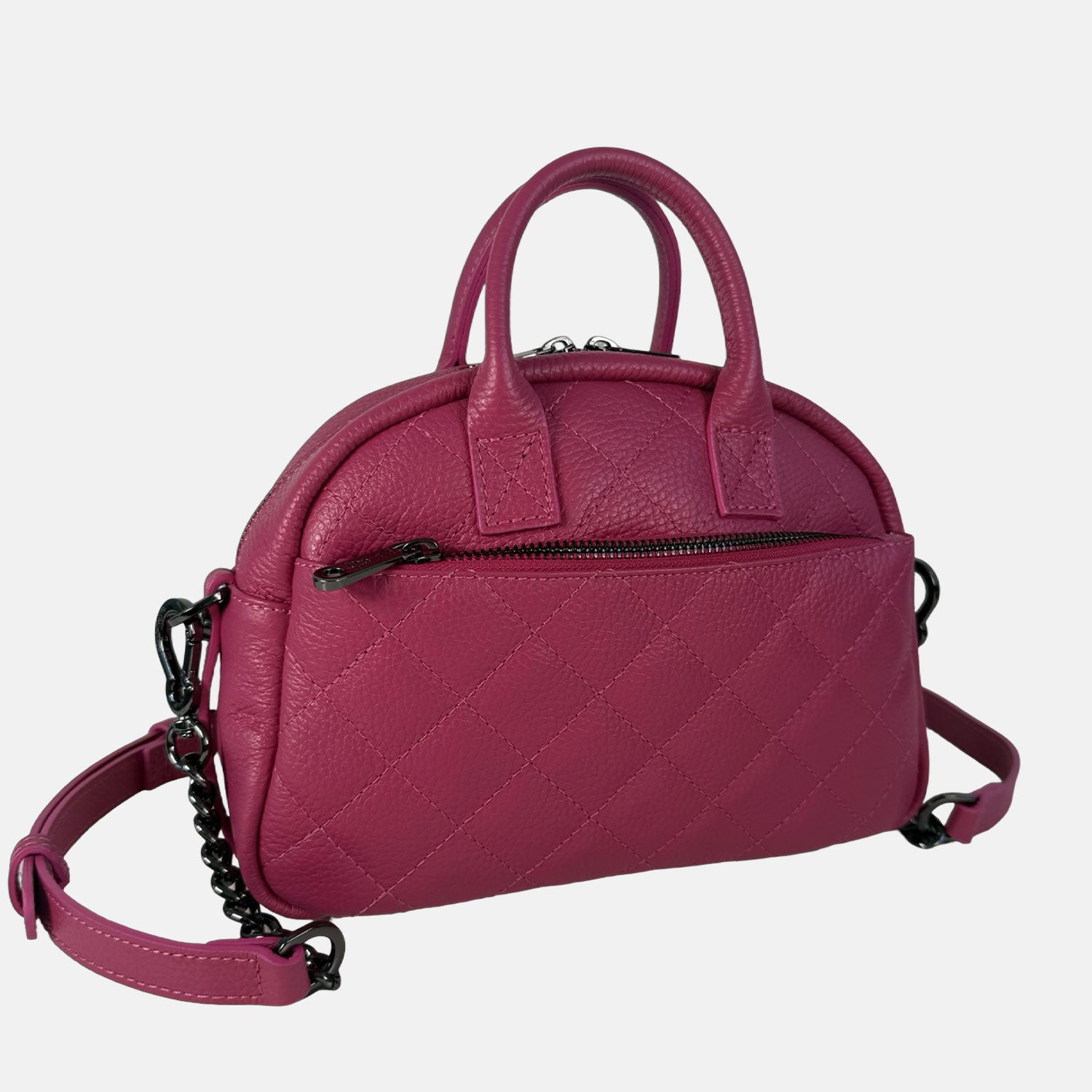 Borsa a mano Benny Lampone Pelle Martellata Dark