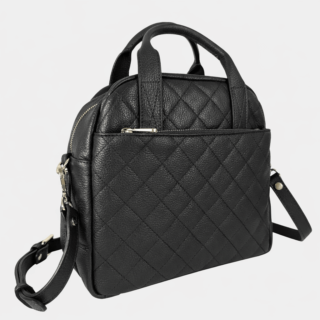 Borsa a mano Megane Matellassè Martellata Nera Pelle Martellata Oro - Elisendra®