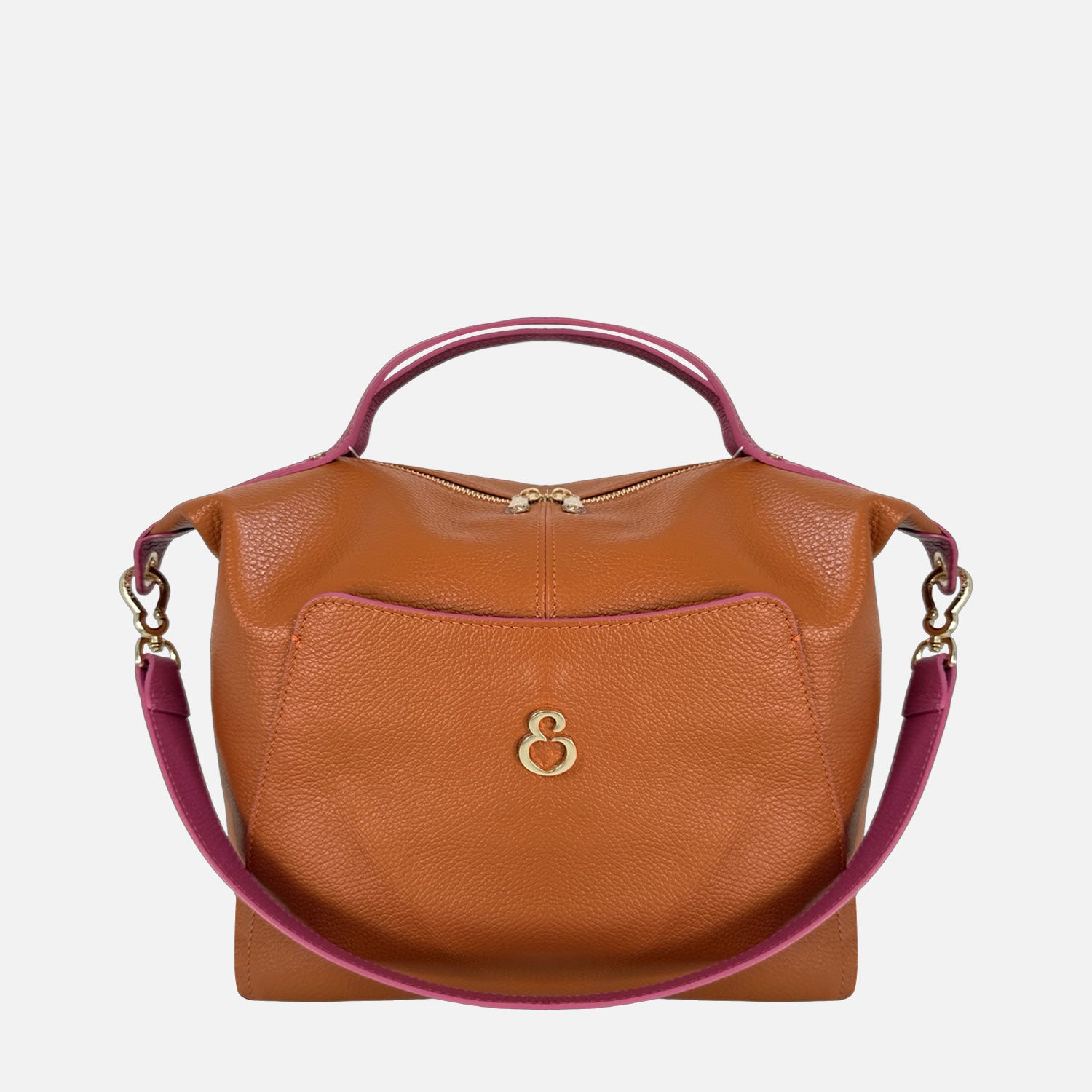 Borsa a mano City Zucca Pelle Martellata Oro