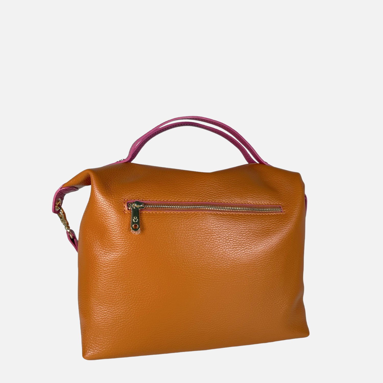 Borsa a mano City Zucca Pelle Martellata Oro