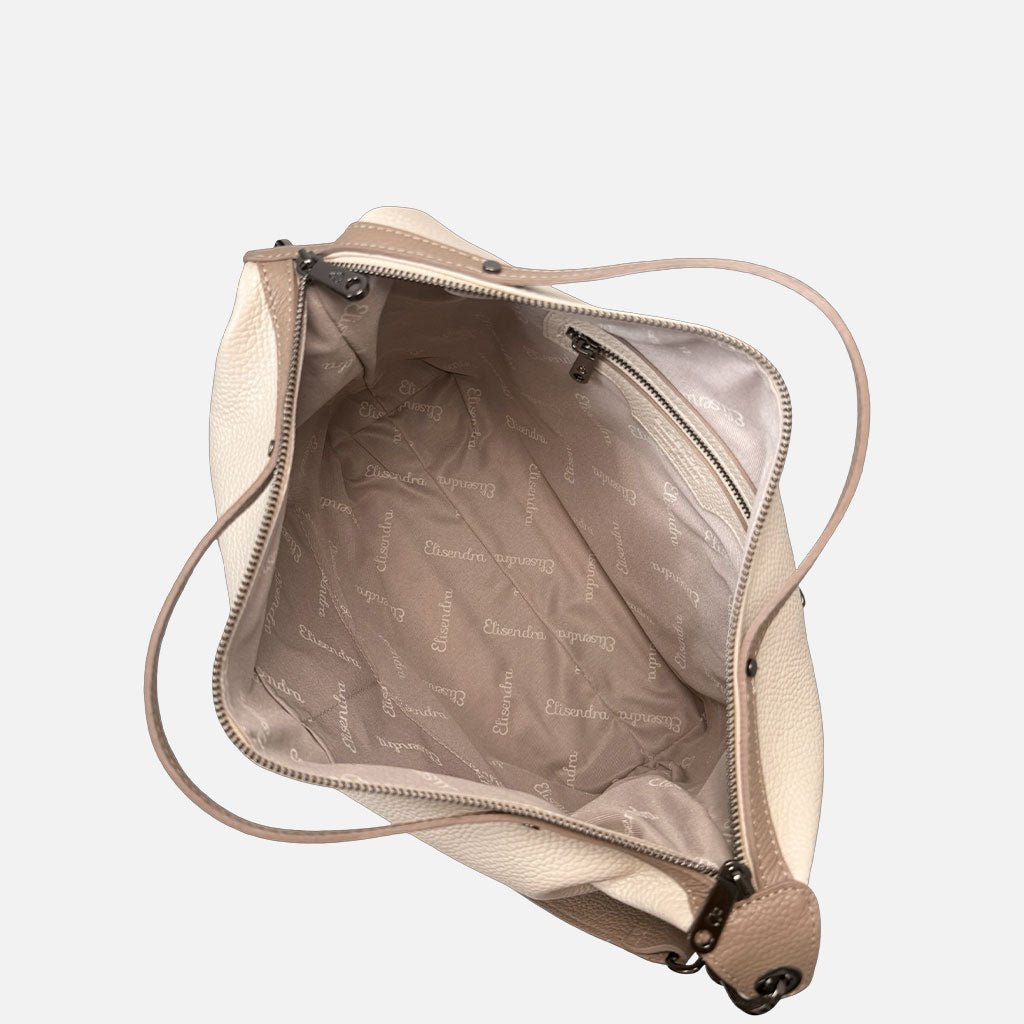 Borsa a mano City Burro Pelle Martellata Dark - Elisendra®