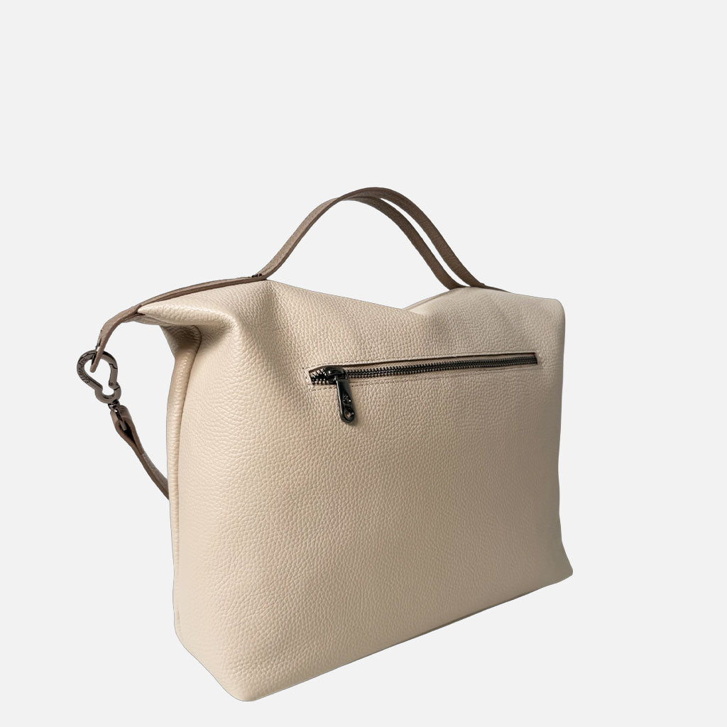 Borsa a mano City Burro Pelle Martellata Dark - Elisendra®