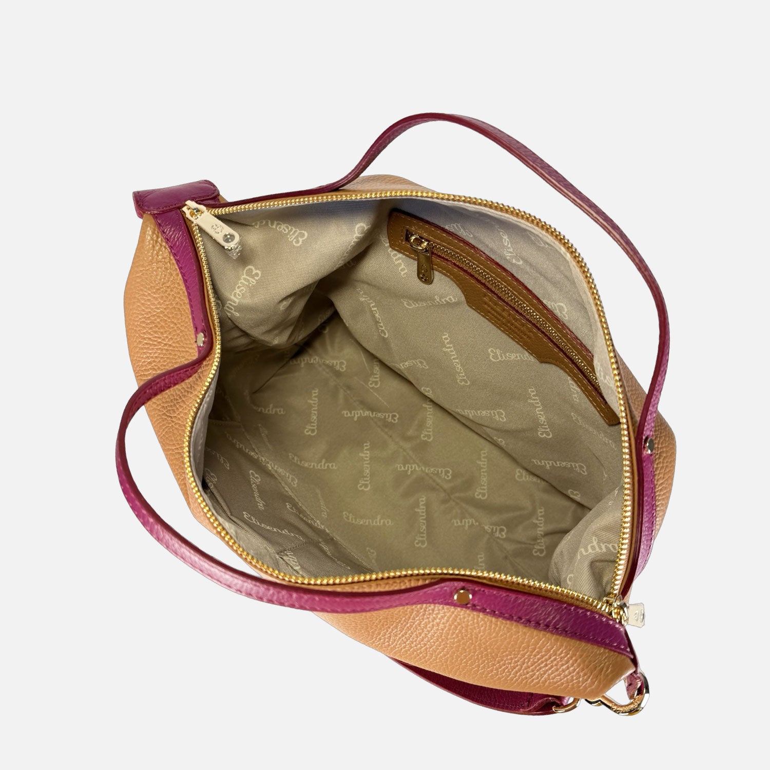 Borsa a mano City Toffee Pelle Martellata Oro