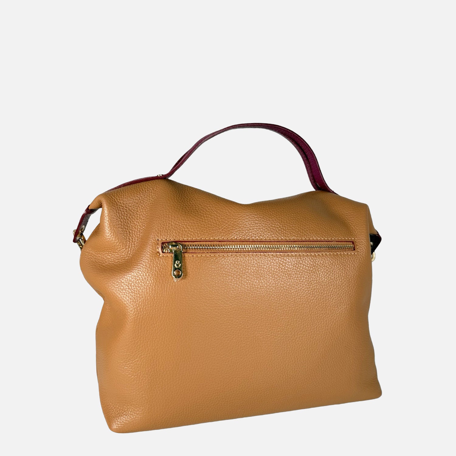 Borsa a mano City Toffee Pelle Martellata Oro