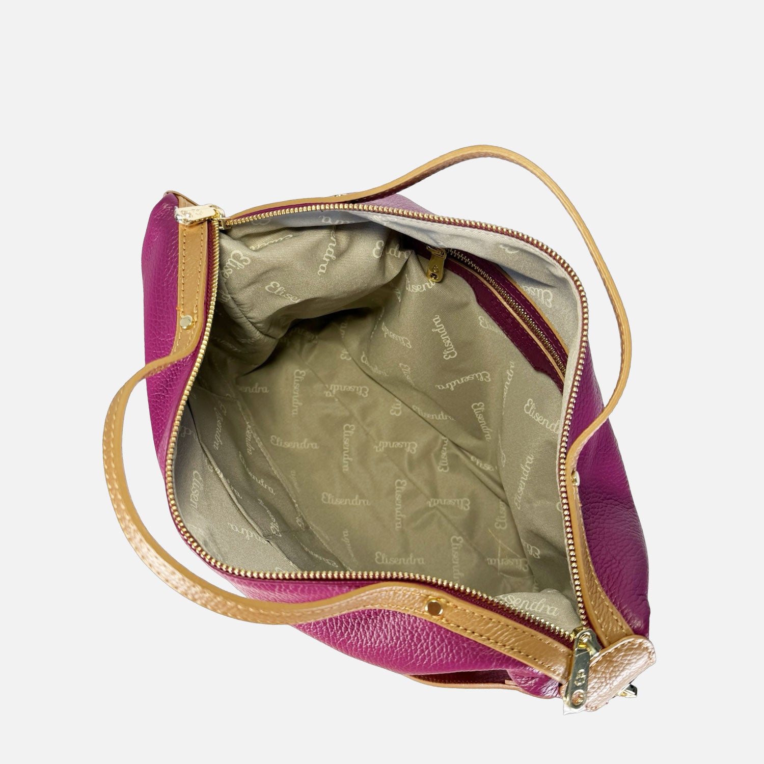 Borsa a mano City Berry Pelle Martellata Oro