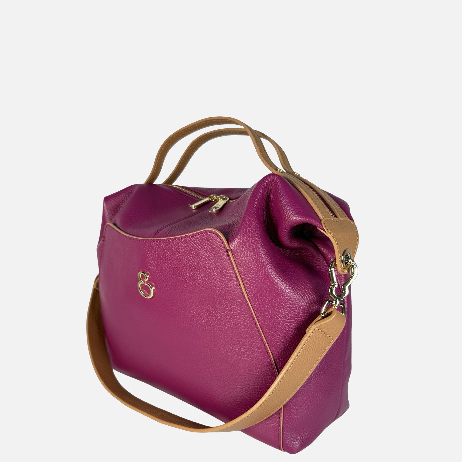 Borsa a mano City Berry Pelle Martellata Oro