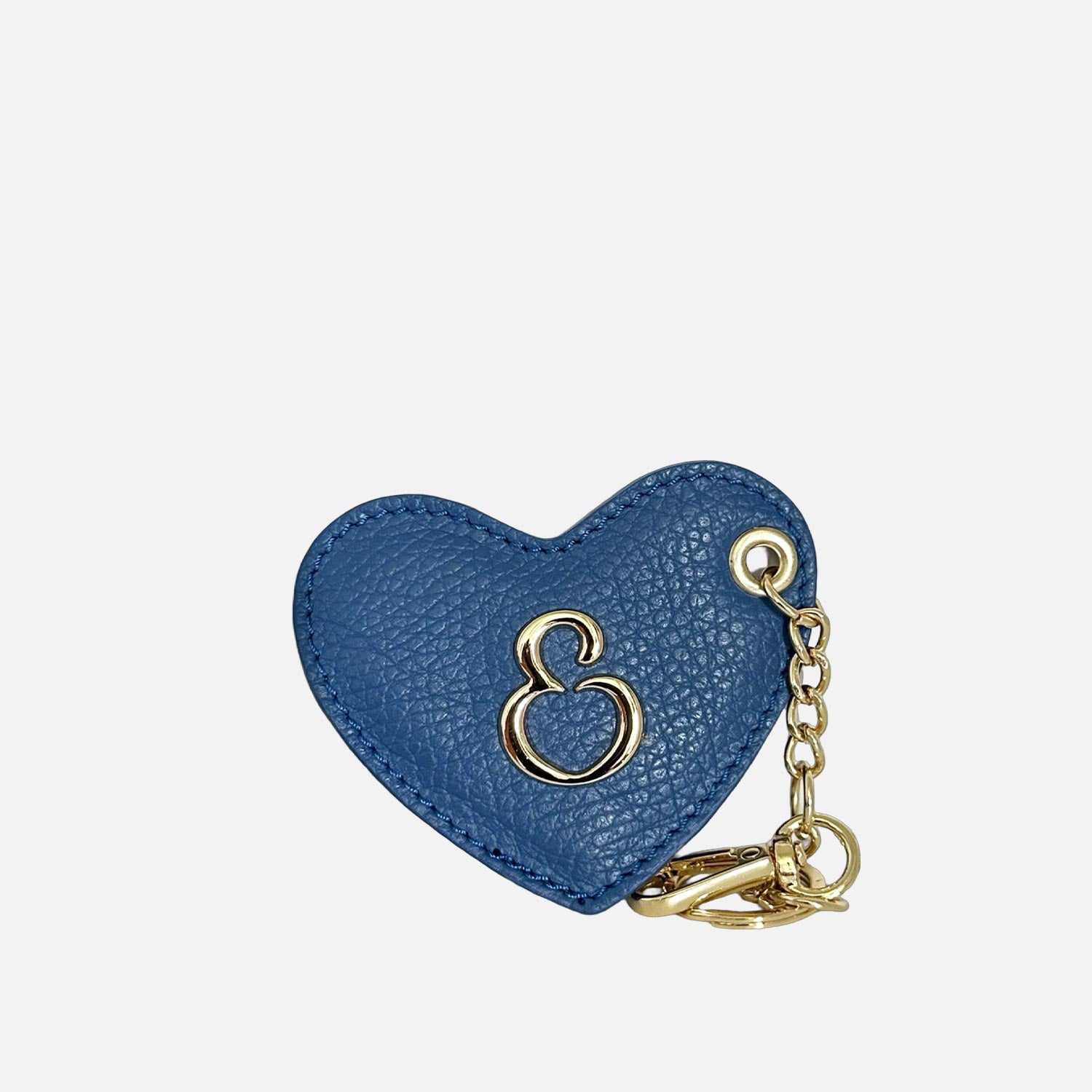Porta Chiavi Love Blue Jeans Oro Martellato