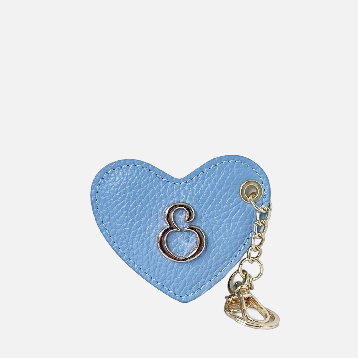 Porta Chiavi Love Azzurro Oro Martellato