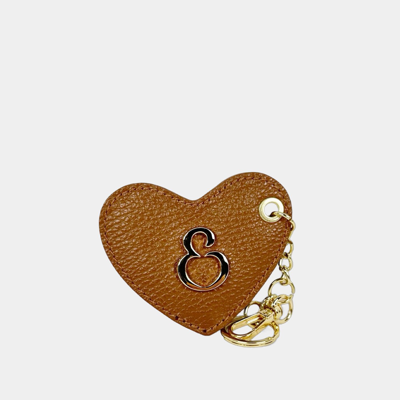 Porta Chiavi Love Caramel Pelle Martellata Oro - Elisendra®