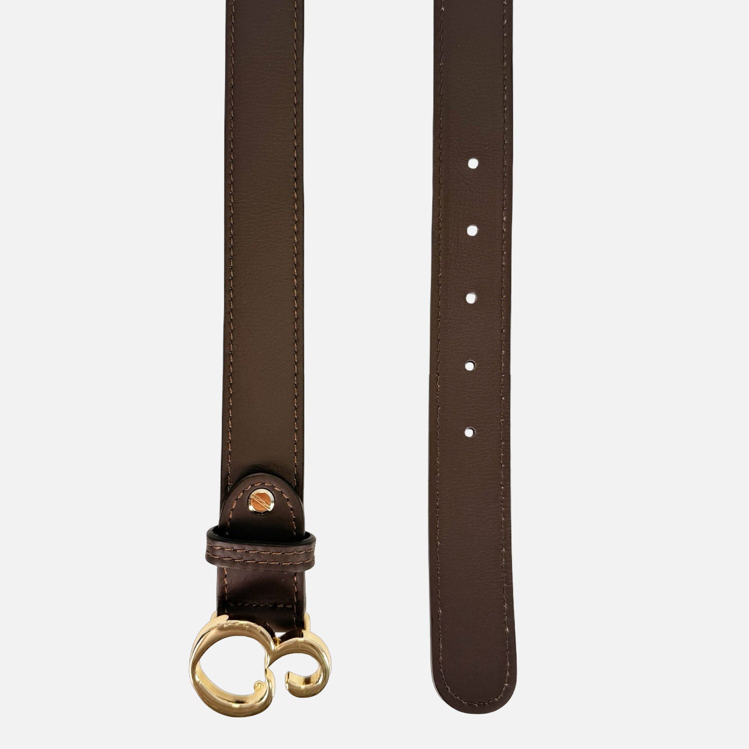 Cintura Dafne Pelle Liscia Testa di Moro Oro