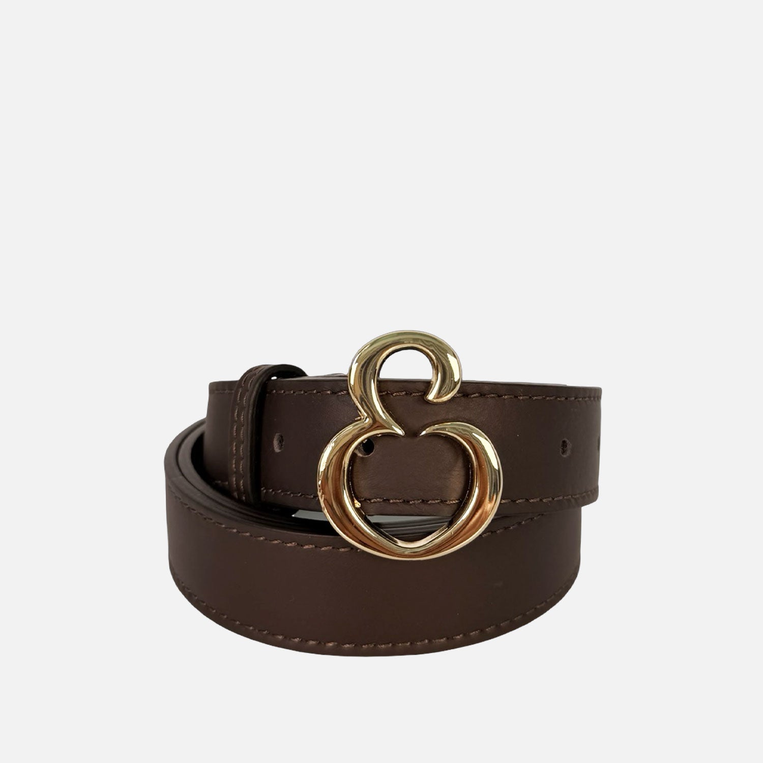 Cintura Dafne Pelle Liscia Testa di Moro Oro