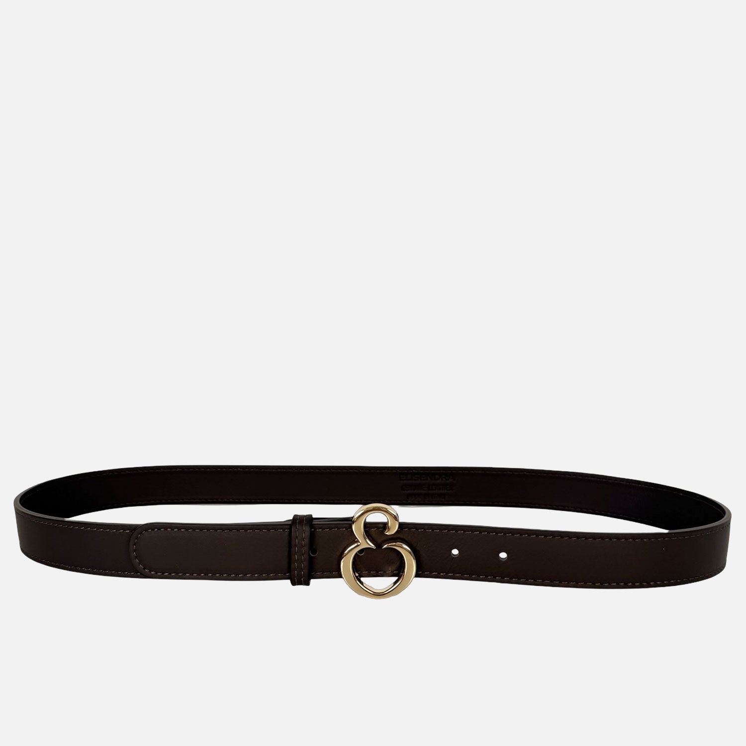 Cintura Dafne Pelle Liscia Testa di Moro Oro