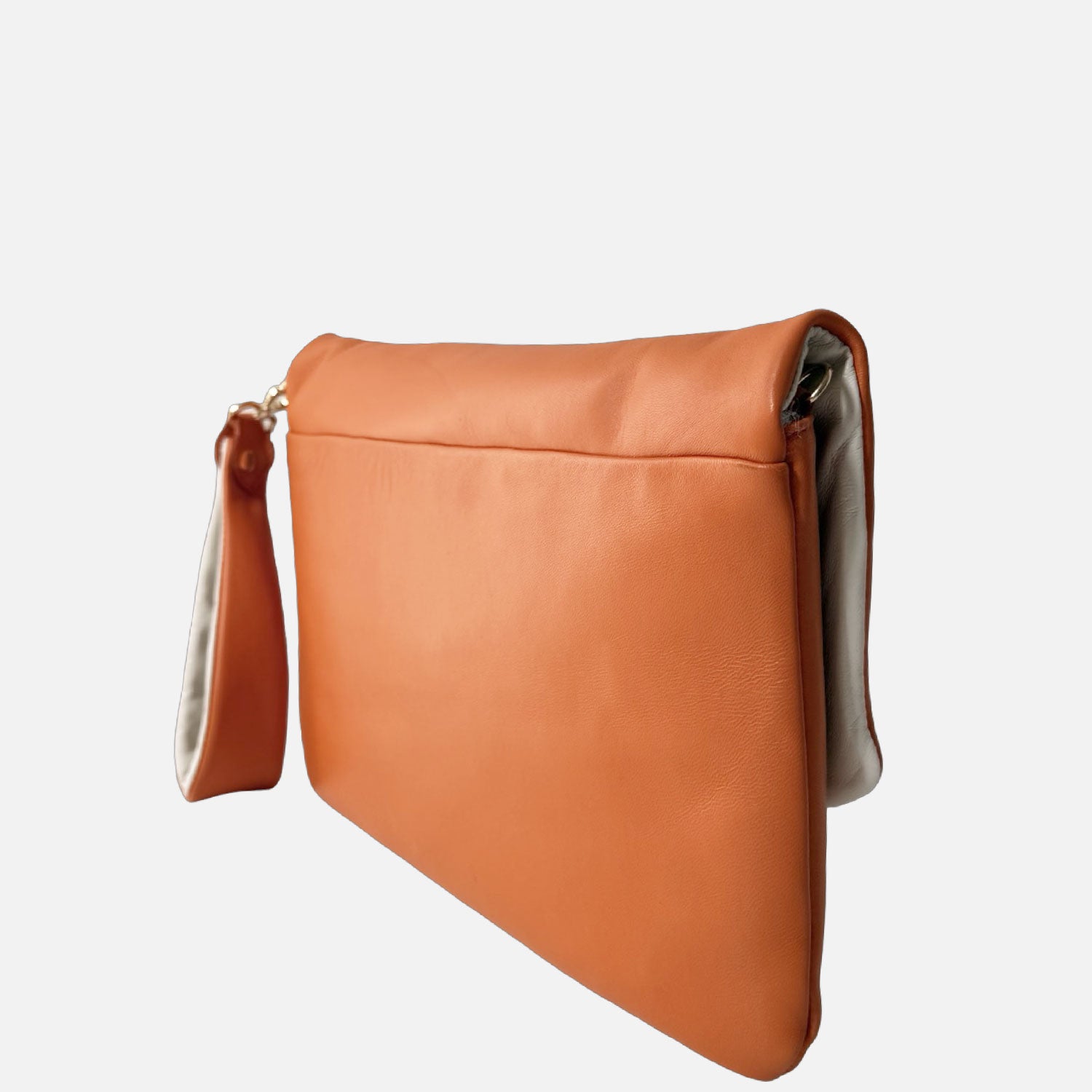 Borsa a mano Giselle Orange Nappa Vitello Oro SPEDIZIONE DAL 19/03