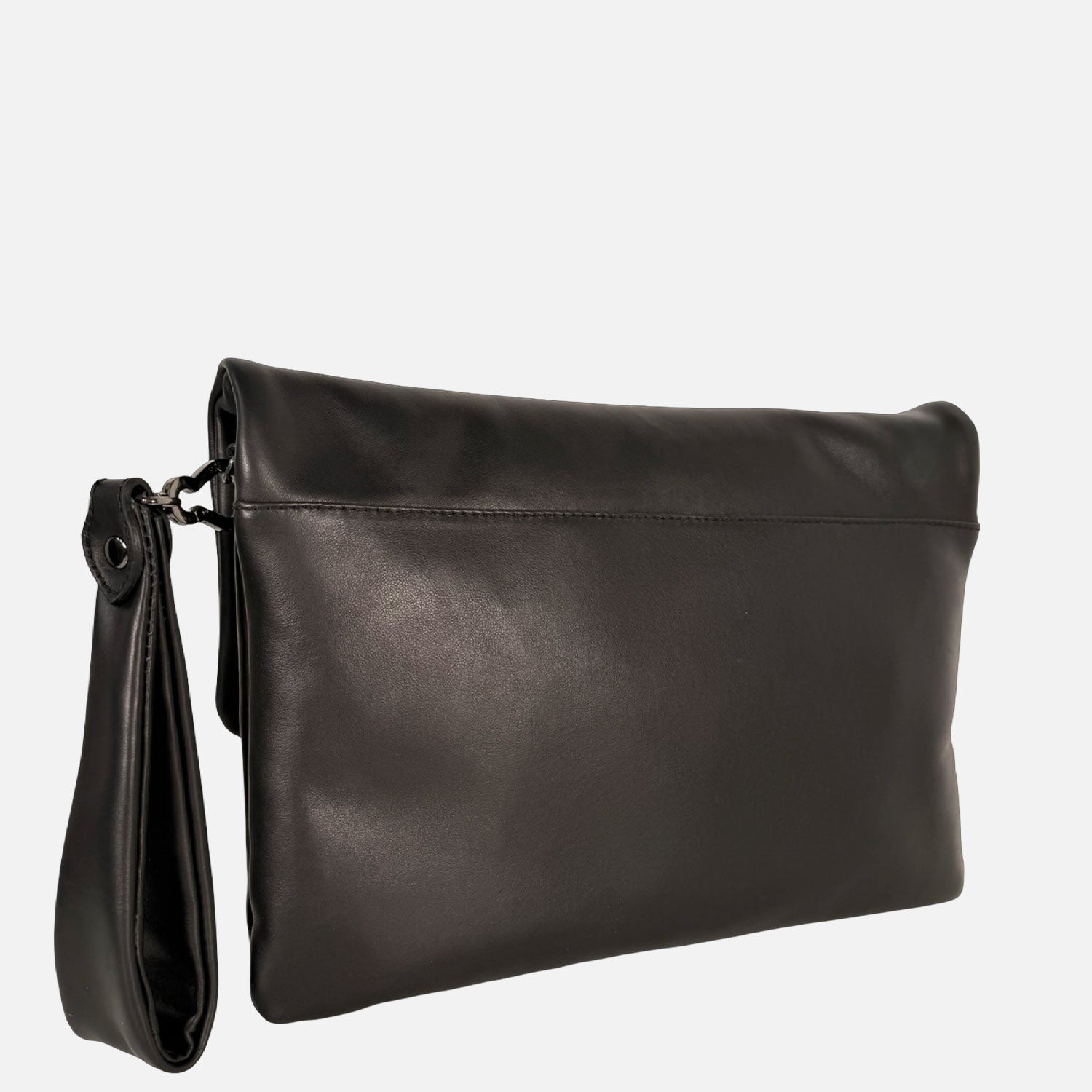 Borsa a mano Giselle Nera Nappa Vitello Dark