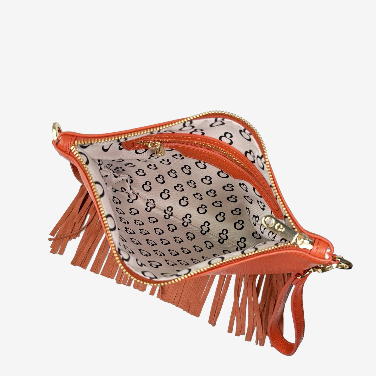 Borsa a mano Grazia Rodeo Sunset Pelle Martellata e Suede Oro