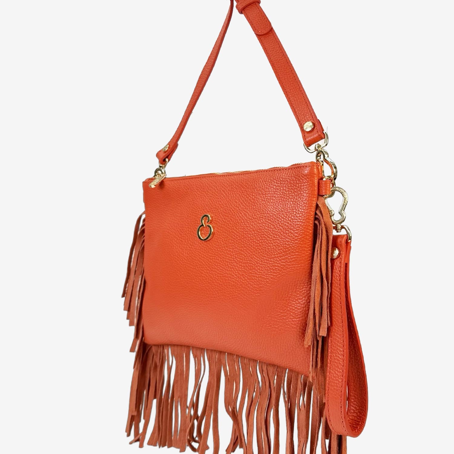 Borsa a mano Grazia Rodeo Sunset Pelle Martellata e Suede Oro