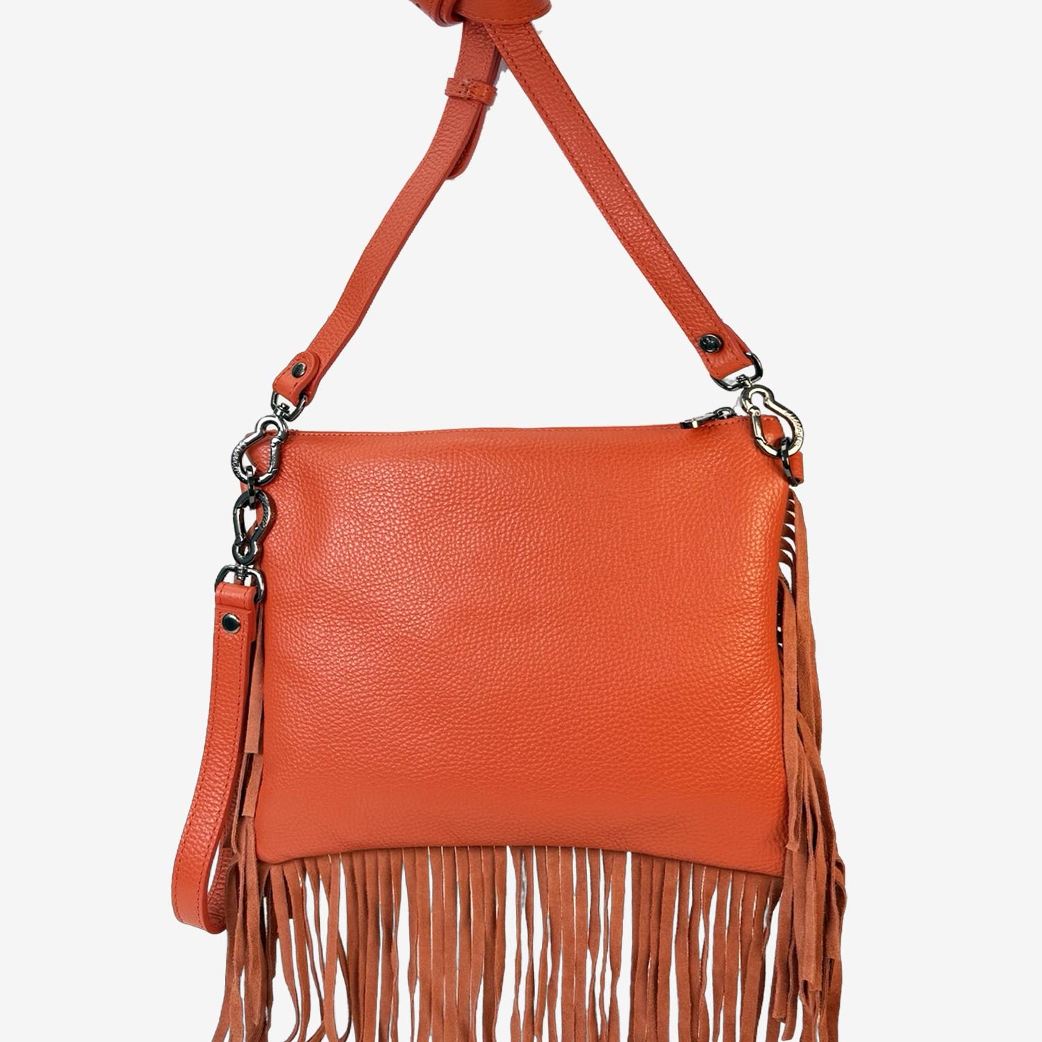Borsa a mano Grazia Rodeo Sunset Pelle Martellata e Suede Dark