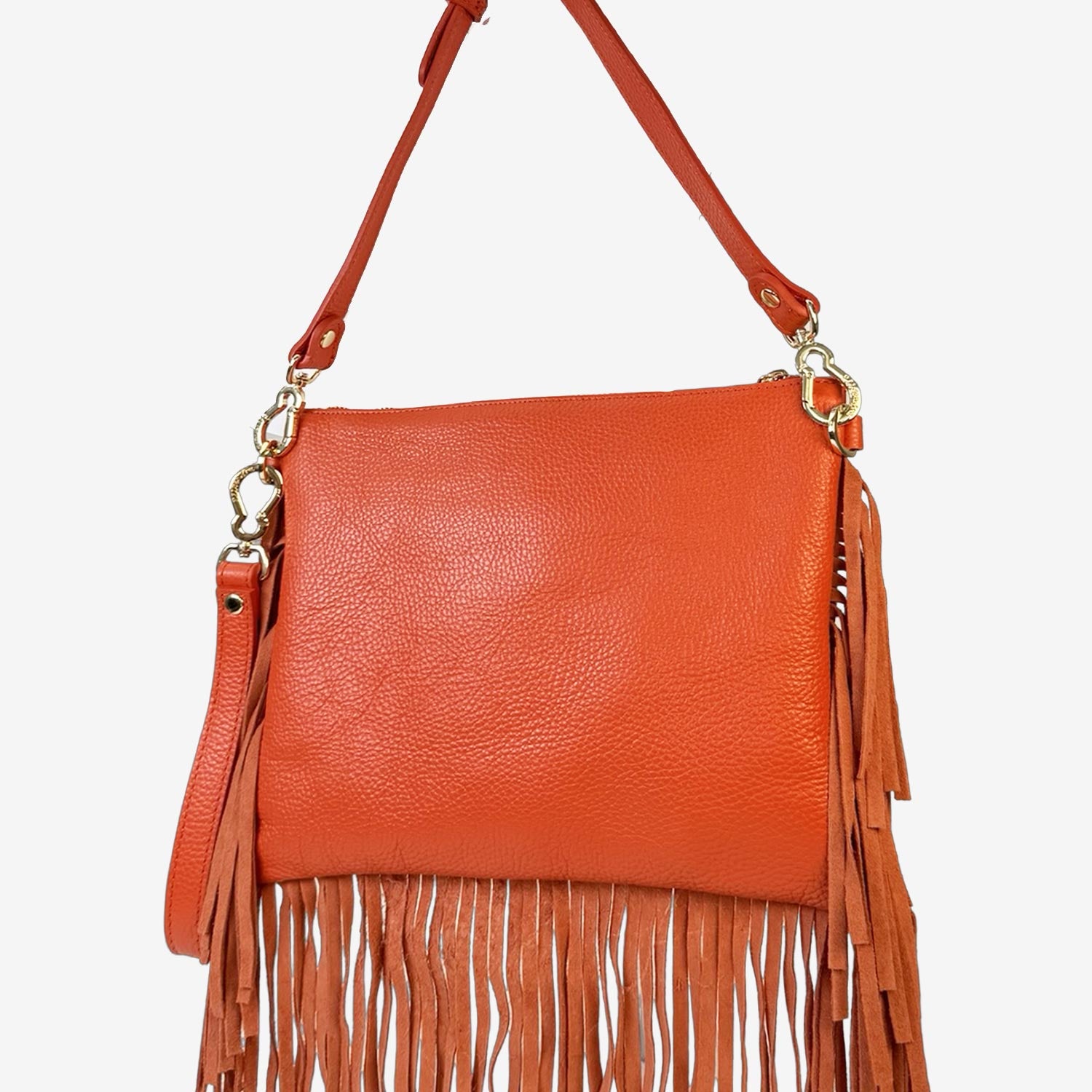 Borsa a mano Grazia Rodeo Sunset Pelle Martellata e Suede Oro