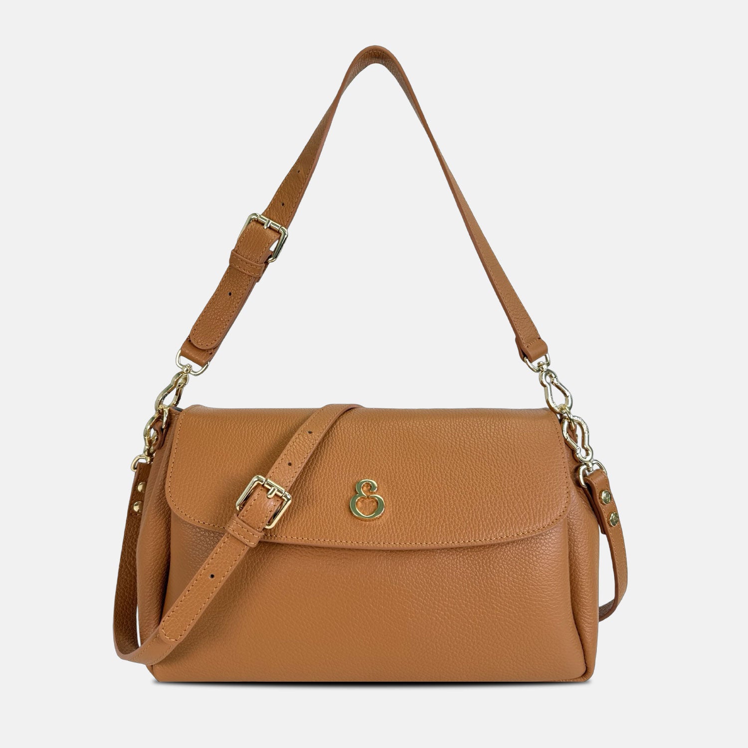 Borsa a spalla Allegra Sahara Pelle Martellata Oro