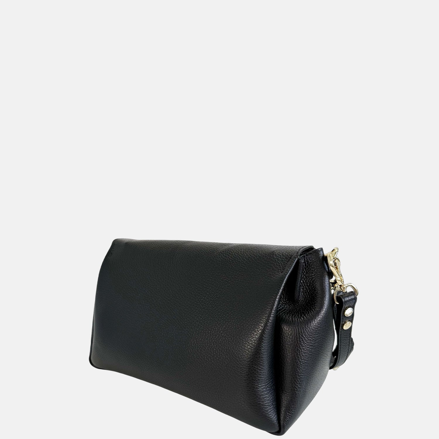 Borsa a spalla Allegra Liquirizia Pelle Martellata Oro