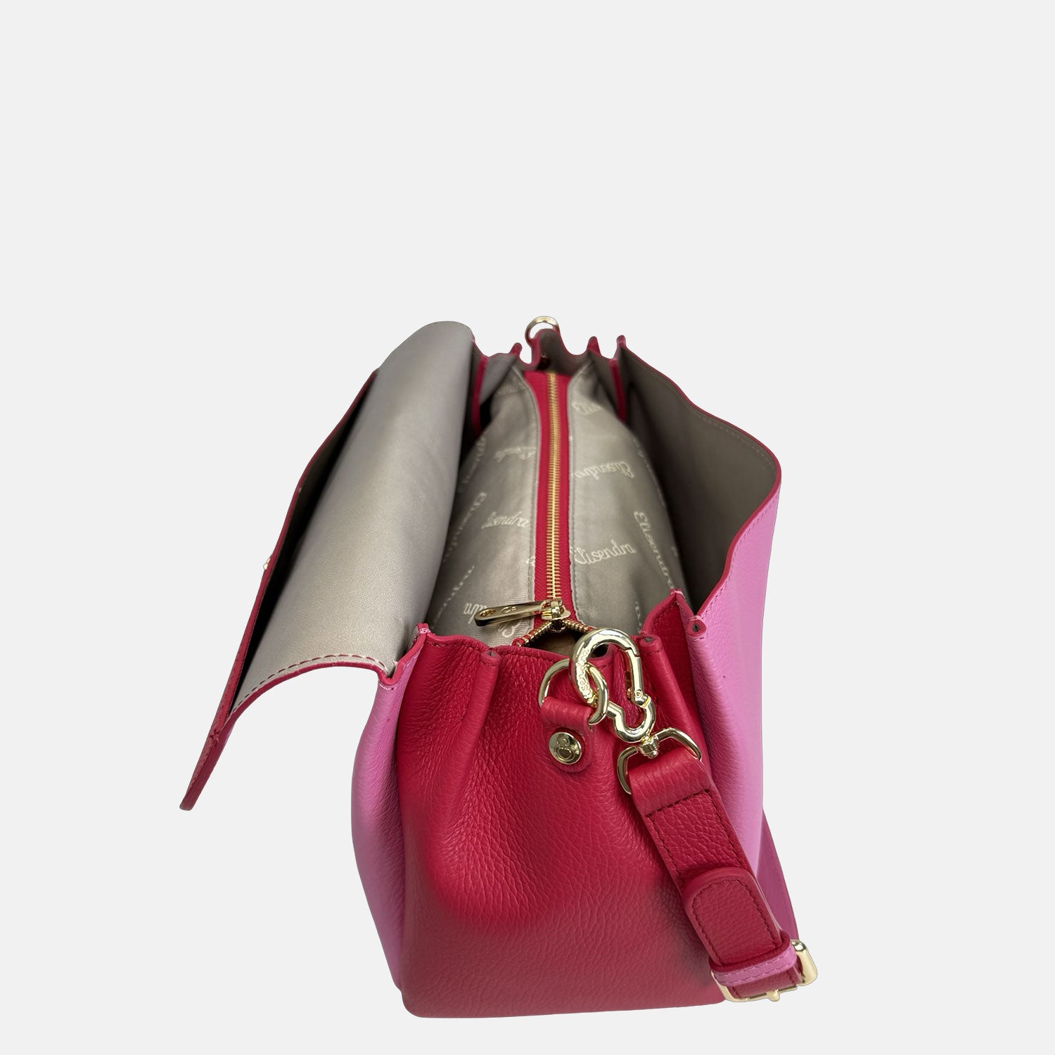 Borsa a spalla Allegra Flamingo Pelle Martellata Oro
