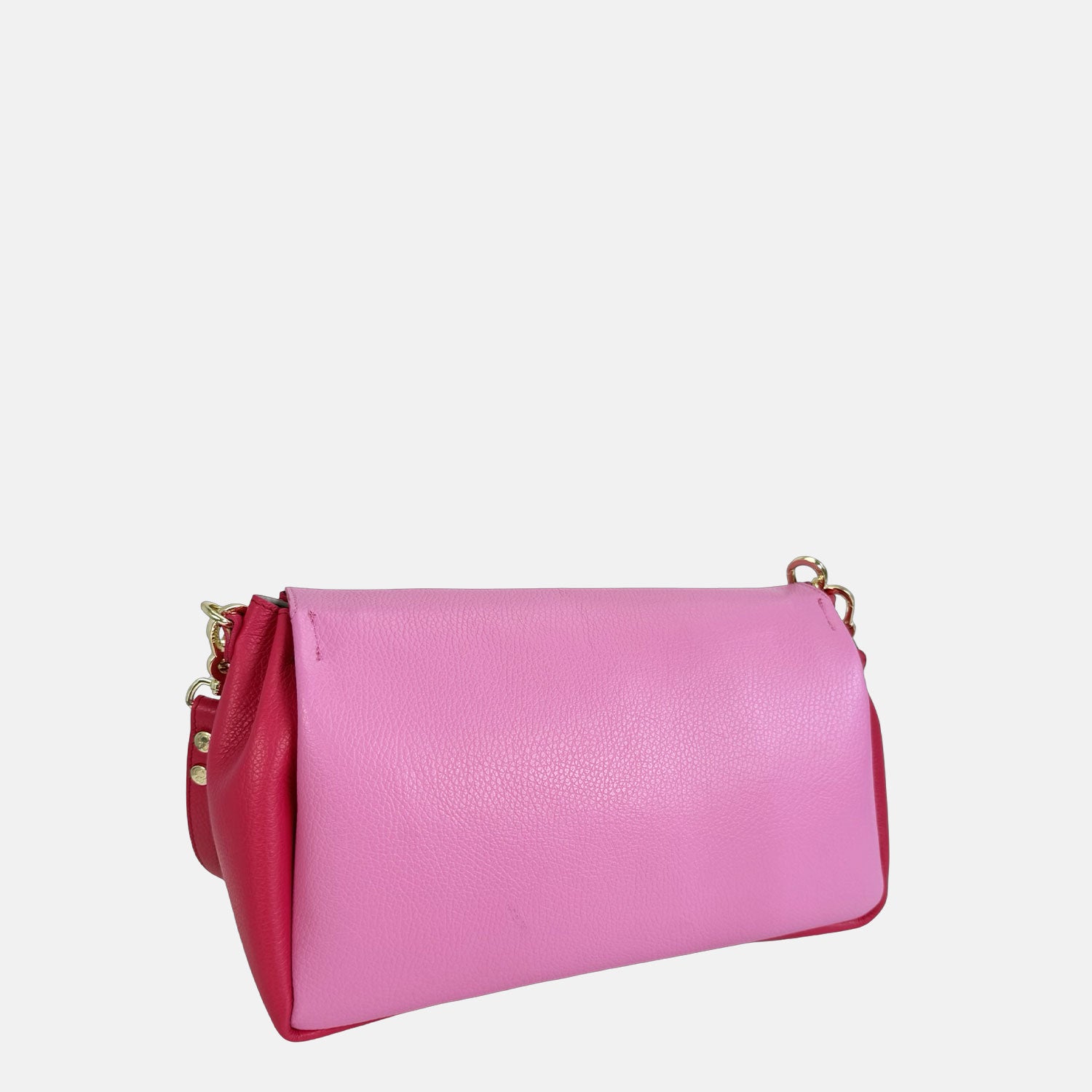 Borsa a spalla Allegra Flamingo Pelle Martellata Oro