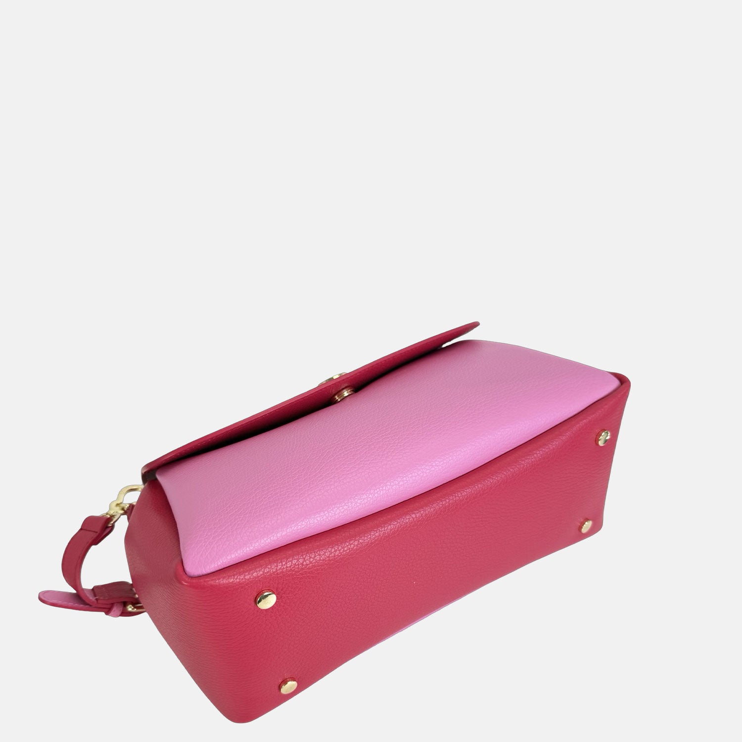 Borsa a spalla Allegra Flamingo Pelle Martellata Oro