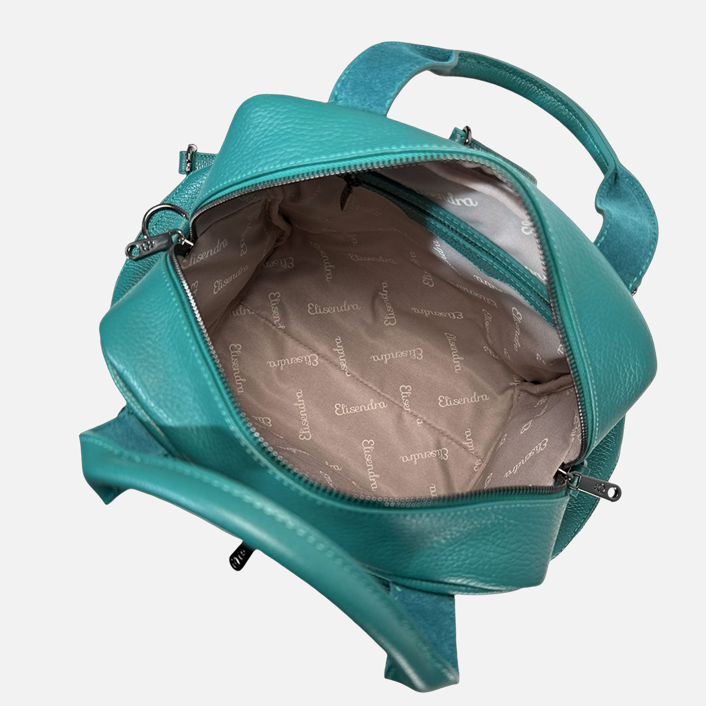 Zaino Kenya Pavone Pelle Martellata e Camoscio Dark