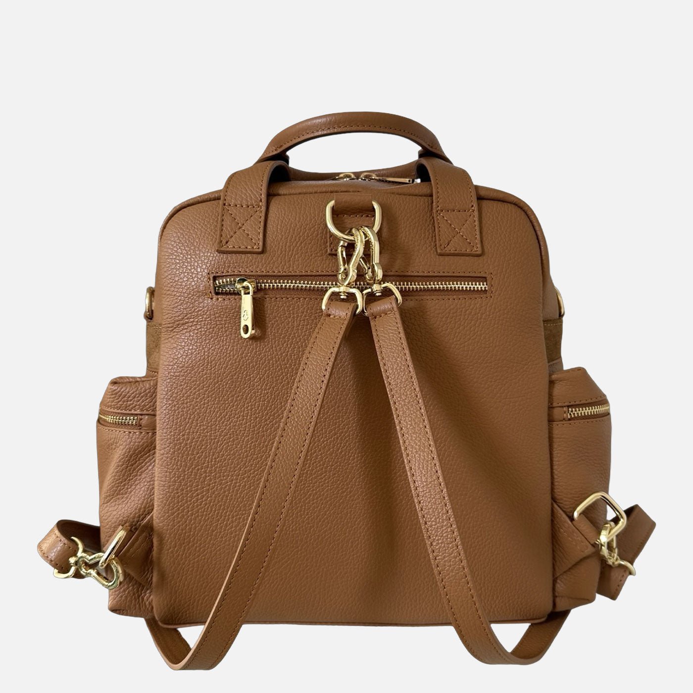 Zaino Kenya Toffee Pelle Martellata e Camoscio Oro - Elisendra®