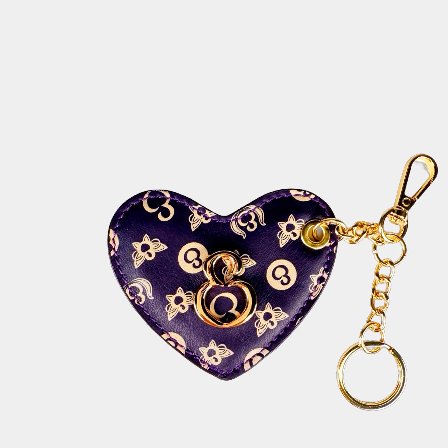 Porta Chiavi Monogram Oro Pelle Liscia