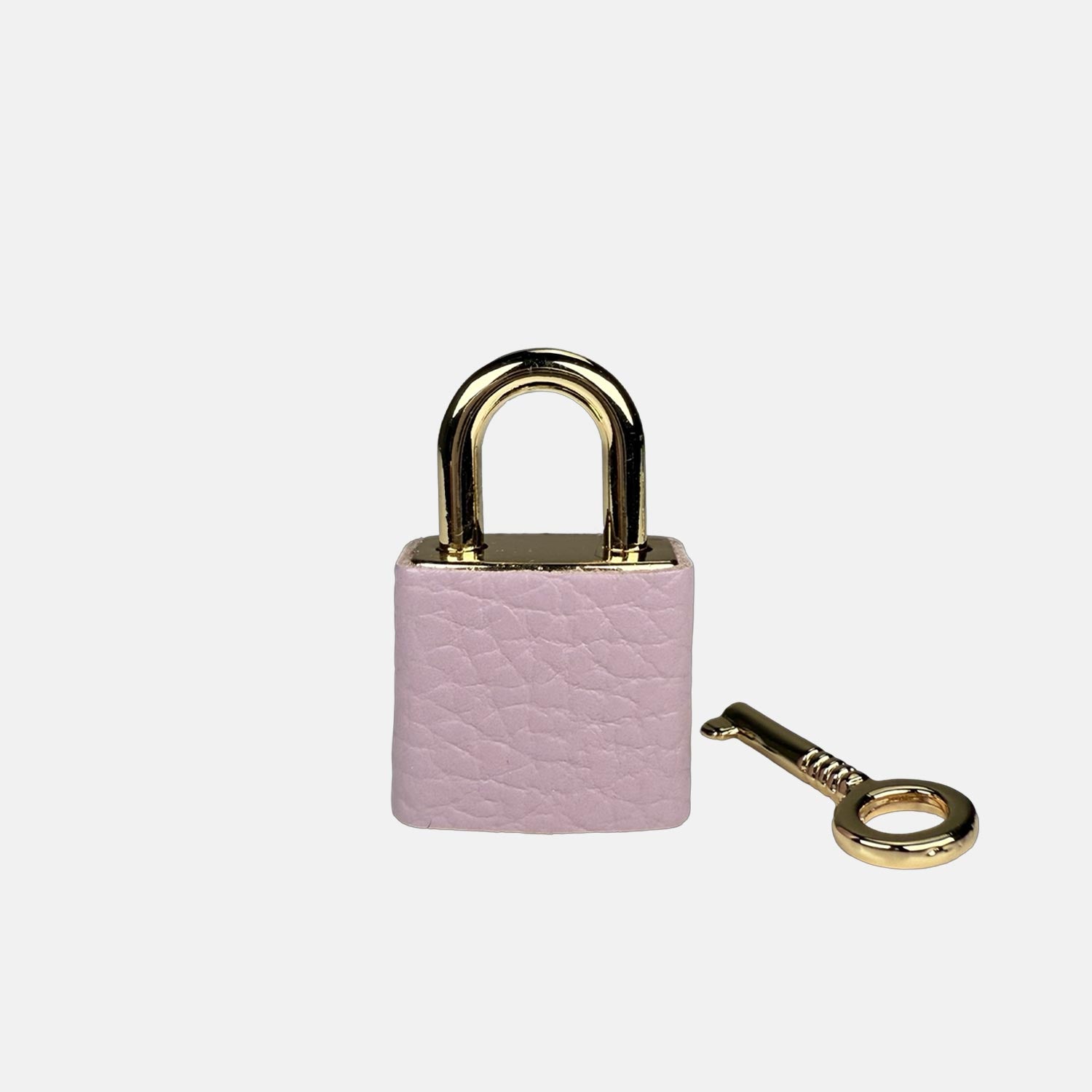 Lucchetto Lavanda Pelle Martellata Oro