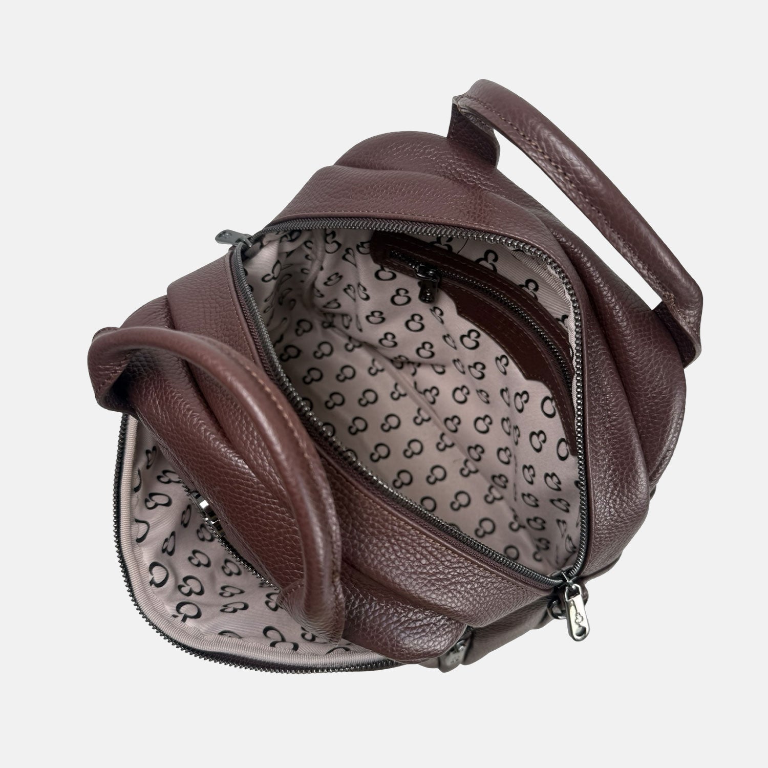 Borsa a mano Megane Matellassè Martellata Cioccolato Pelle Martellata Dark