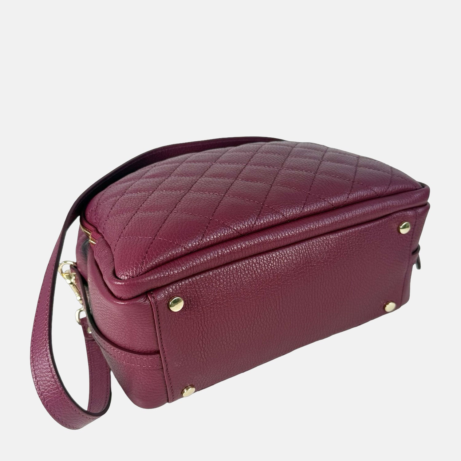 Borsa a mano Megane Matellassè Martellata Uva Pelle Martellata Oro