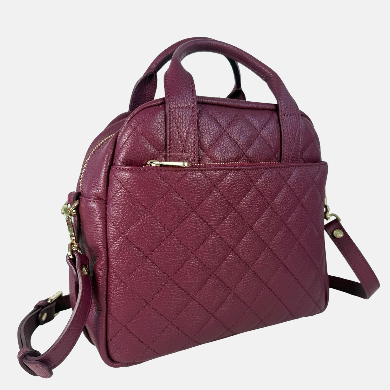 Borsa a mano Megane Matellassè Martellata Uva Pelle Martellata Oro