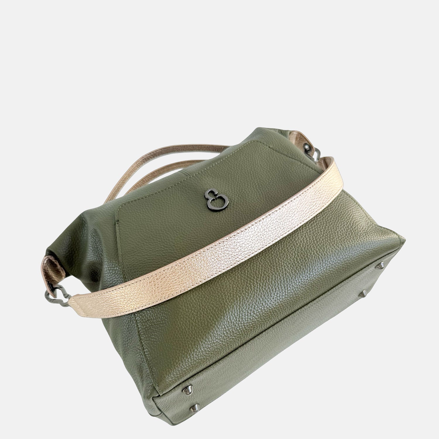 Borsa a mano City Bosco Pelle Martellata Dark